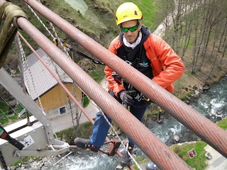 hoisting work by cordata rope access technician