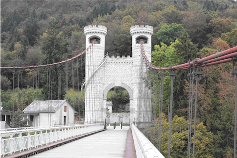 La Caille suspended bridge