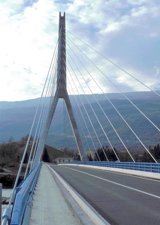 Seyssel cable stayed bridge